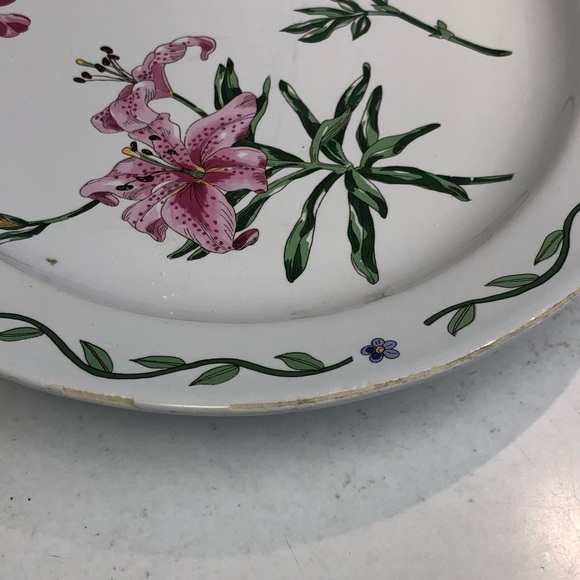 Vintage 1992 Terrace Blossoms Stoneware 14" Oval Serving Platter - Picture 5 of 10